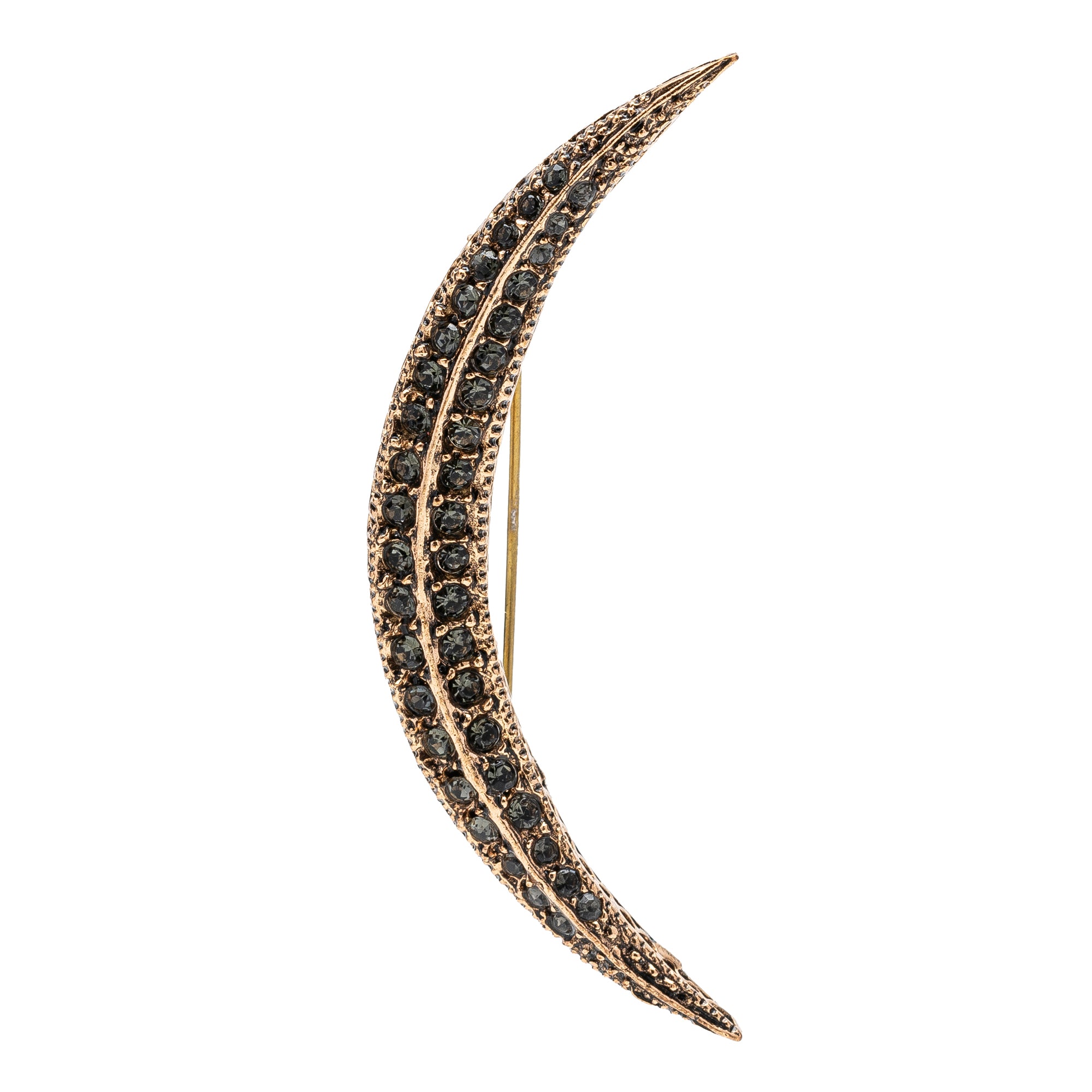 DIAMOND CRESCENT BROOCH MEDIUM