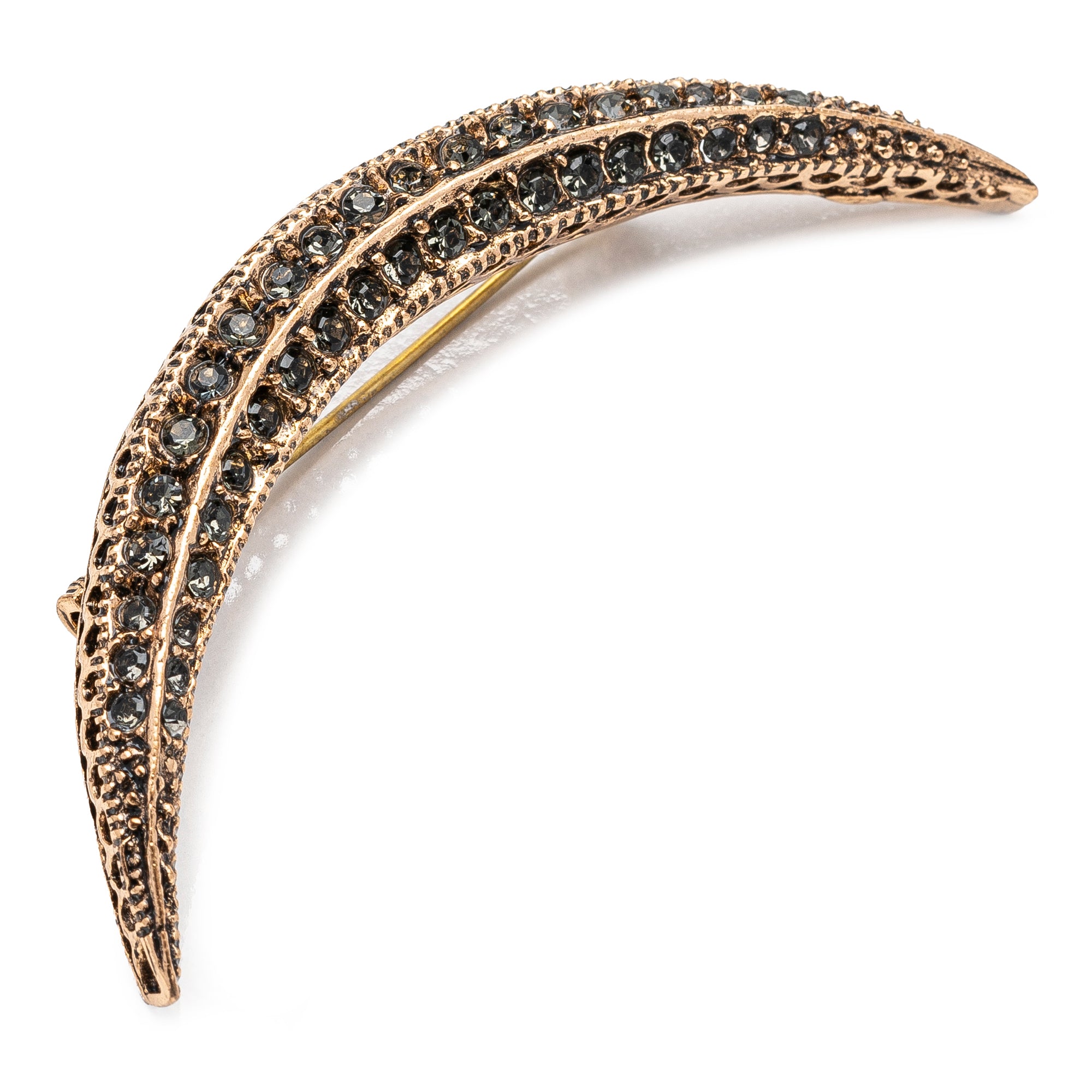 DIAMOND CRESCENT BROOCH MEDIUM