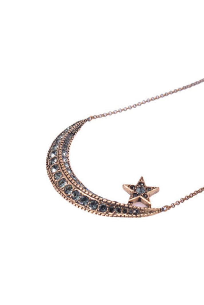 DIAMOND CRESCENT NECKLACE