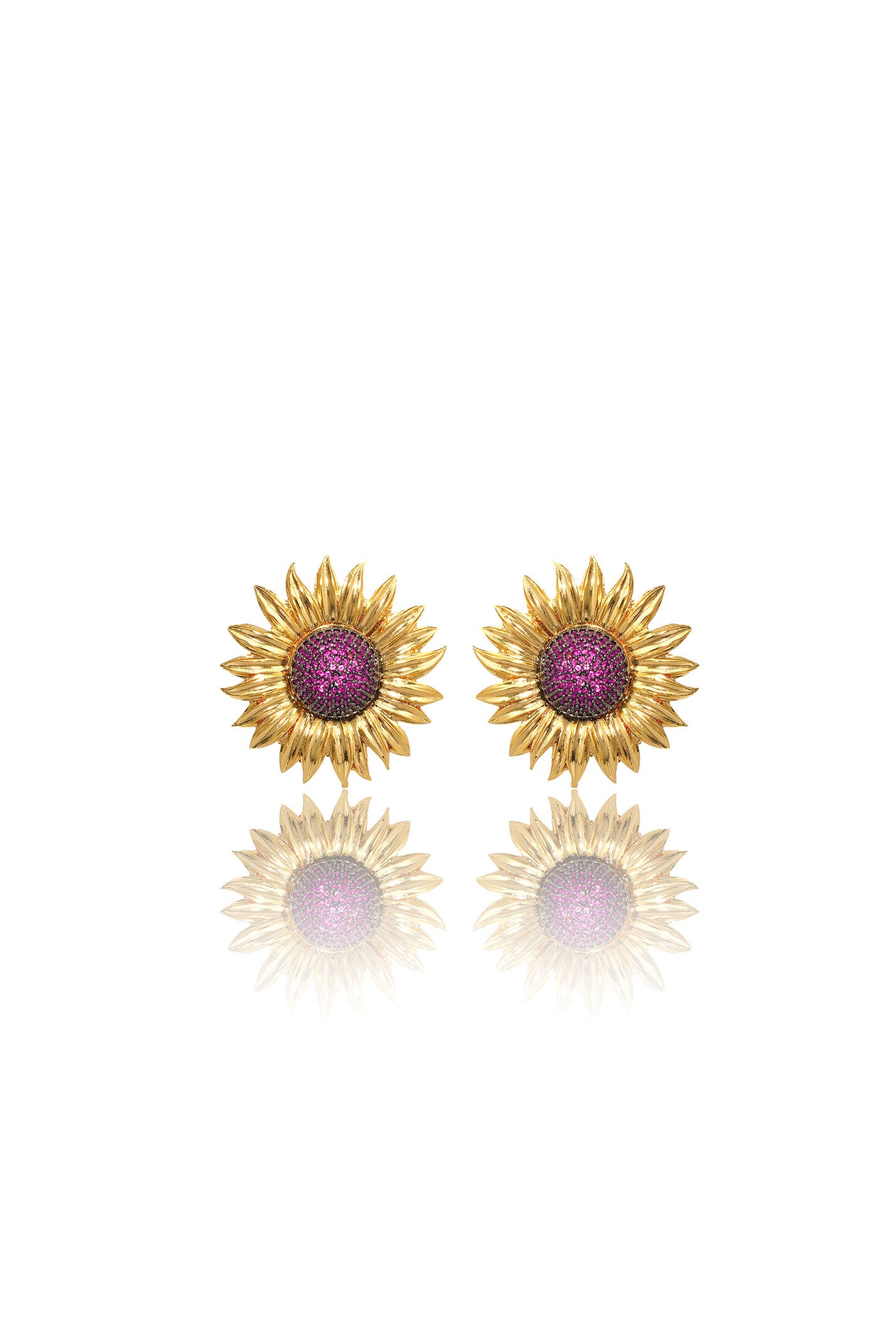 SUNFLOWER RED EARRINGS